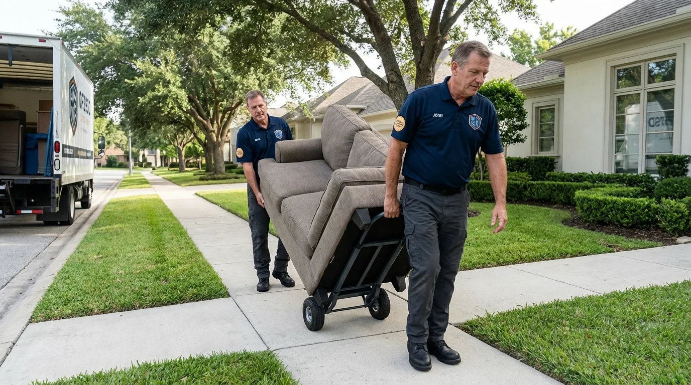 Local residential moving crew loading furniture in Issaquah, WA